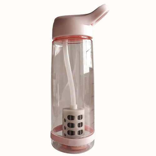 Travel portable BPA-free plastic filter water bottle