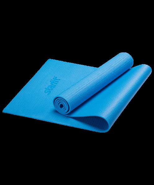 Коврик для йоги FM-101 PVC 173x61x1,0 см, синий в Сочи
