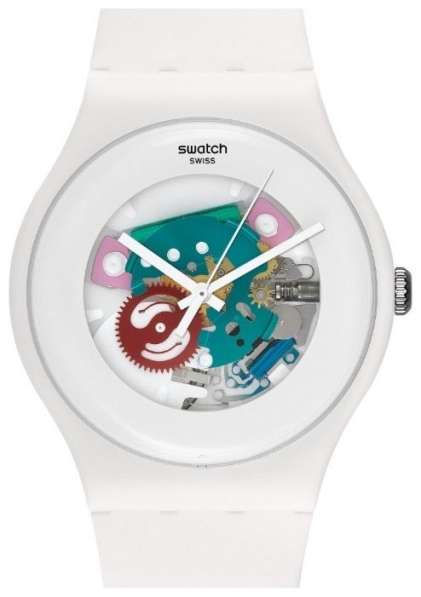 Часы swatch white lacquered