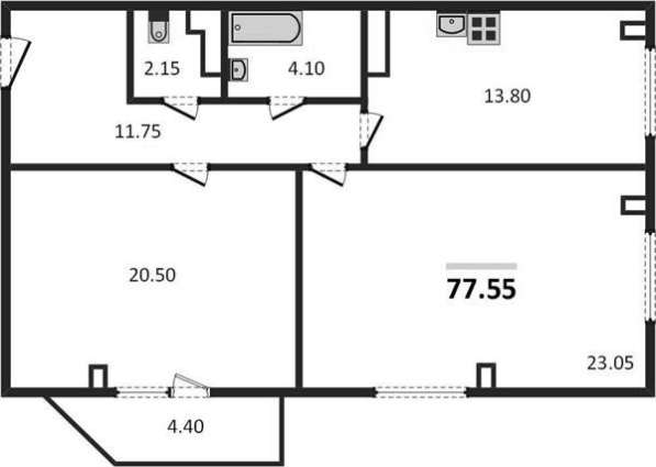 Продам двухкомнатную квартиру в Санкт-Петербург.Жилая площадь 77,55 кв.м.Этаж 7.Дом монолитный.