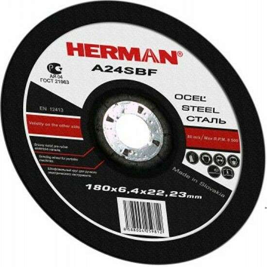 Абразивный отрезной круг HERMAN STANDART 115х1,0х22,23мм