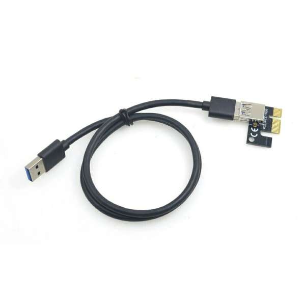 Райзер riser PCI-E x1-x16 60см доп питание molex в Красноярске фото 14