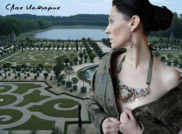Колье и серьги с цветочным агатом «Jardins de Versailles"-Сады Версаля в Краснодаре фото 6