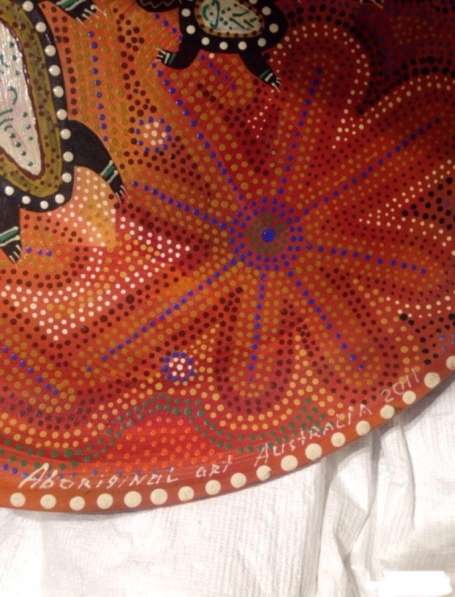 Тарелка из Австралии (дерево, ручная роспись) в Тюмени фото 4