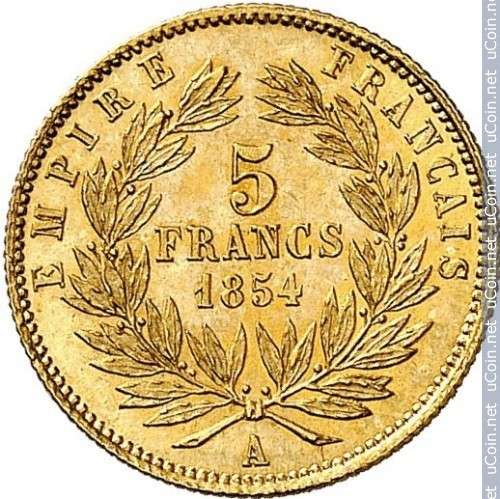 Продаю 5 золотых франков Франции 1854 а в Москве фото 4