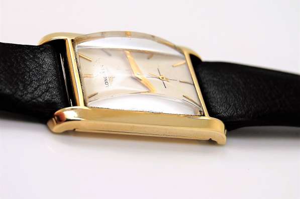 Мужские винтажные золотые наручные часы 14k Longines в Москве фото 7