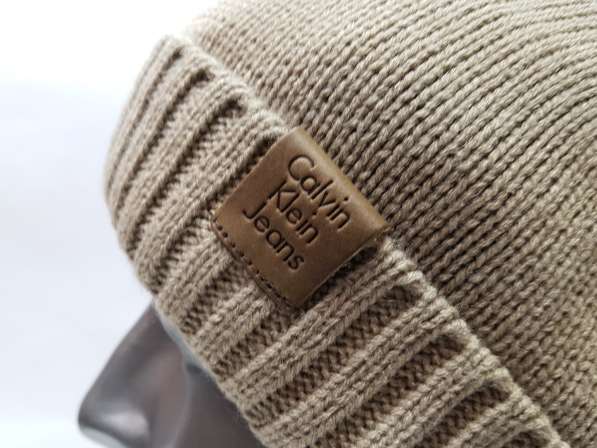 Шапка шарф мужской Calvin Klein (бежевый) набор в Москве фото 4