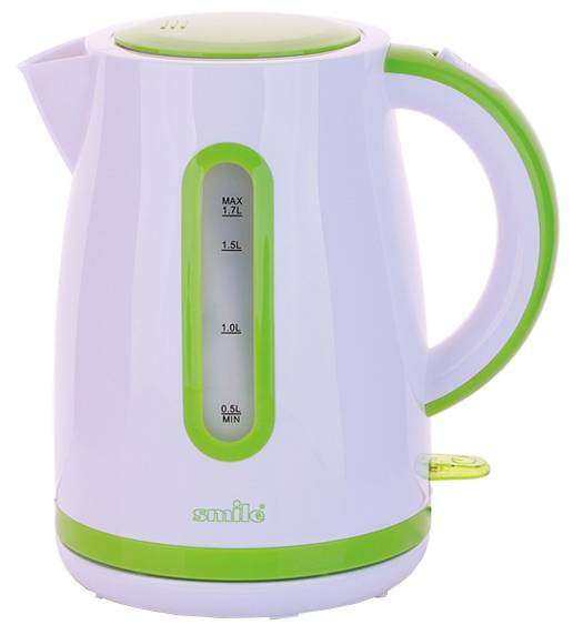 Чайник электрический Smile WK5124 бело-зеленый 1.7л