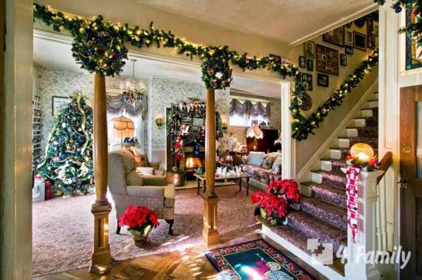 Новогоднее оформление домов в фото 3