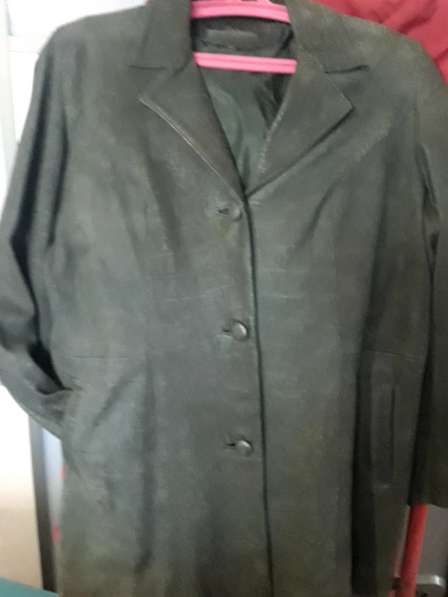 Пиджак кожанный, темнозеленого цвета в Москве