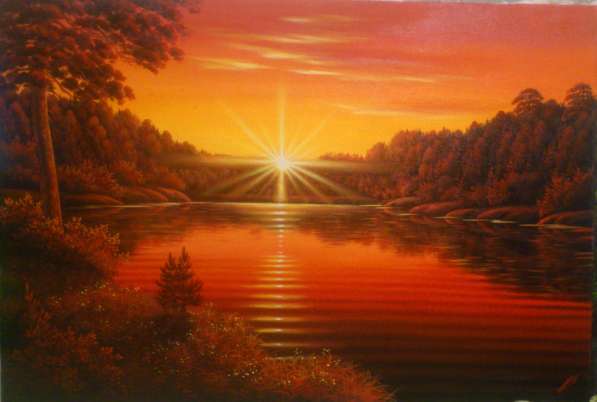 Картина "Утро На реке Исеть"