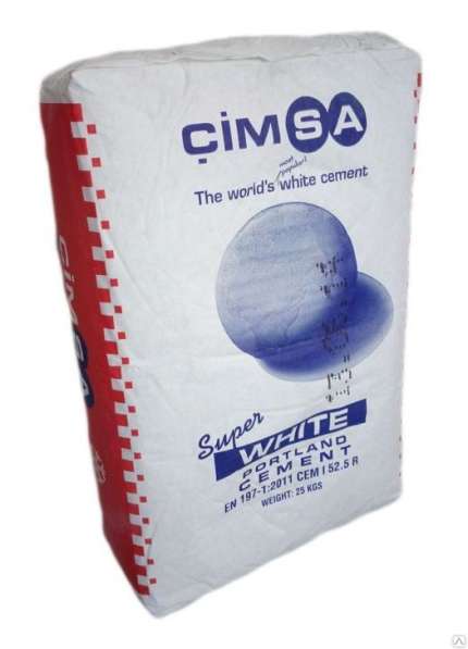 Белый цемент Cimsa CEM I 52,5 R
