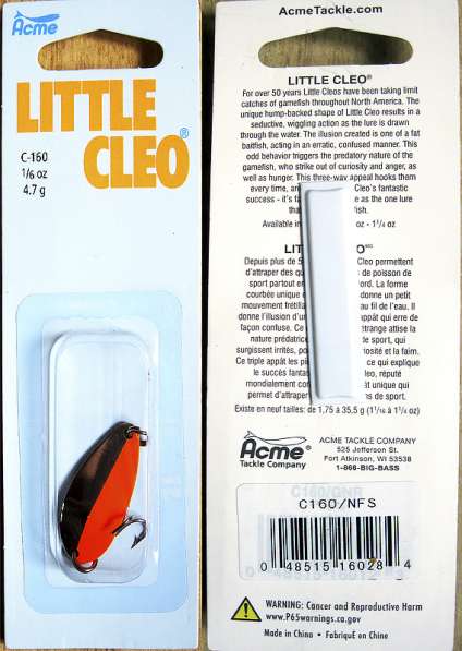 Acme Little Cleo 33мм (4,7г) NFS