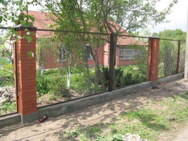 Секции заборные с сеткой рабицей в Жирновске фото 5