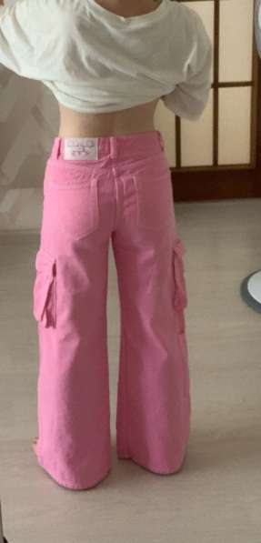 Розовые джинсы карго в Казани фото 3