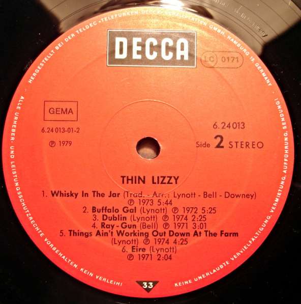 Пластинка виниловая Thin Lizzy - Profile в Санкт-Петербурге фото 4