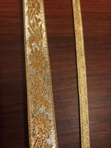 Лента парчовая серебряная. 2 варианта в Москве фото 3