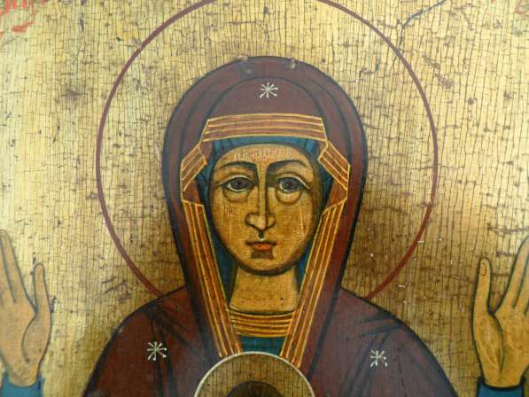 Икона. богородица знамение. 19 ВЕК в Нижнем Тагиле фото 8