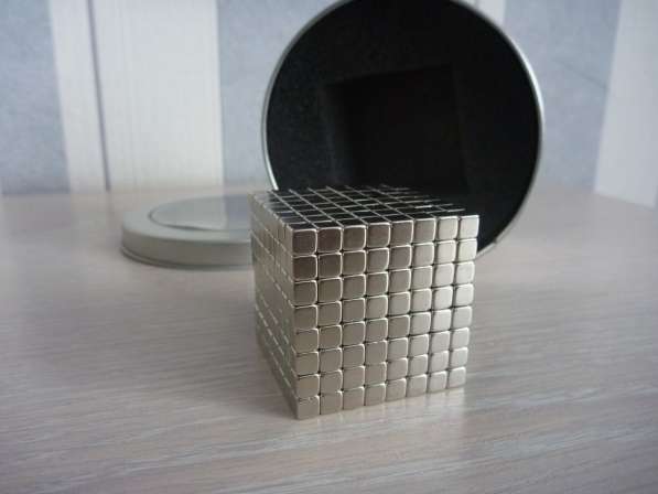 Неокуб 4мм-512 шт. (8*8*8) кубики из серебристого магнита