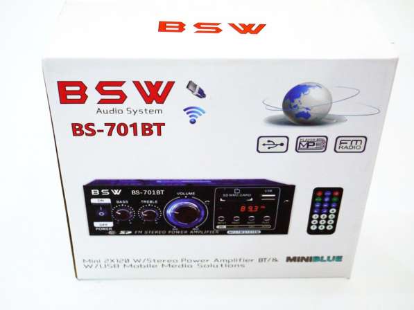 Усилитель BSW BS-701BT Bluetooth Стерео Усилитель звука в фото 3