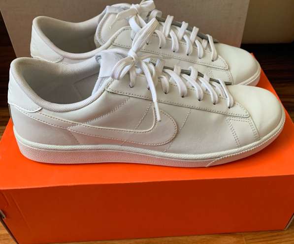 Низкие кожаные кроссовки белого цвета Nike Blazer в Зеленограде фото 3