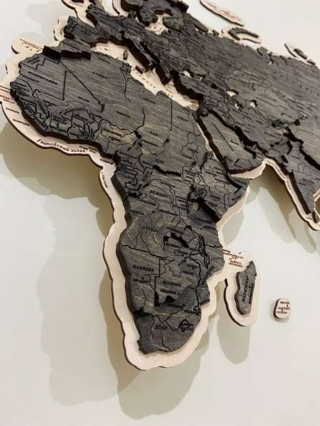 Карта мира из дерева, панно на стену карта мира, карта мира в Самаре фото 5