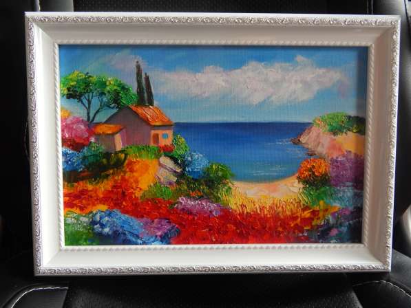 Картина маслом "Рыбацкий домик с выходом на пляж" в Москве фото 6