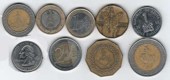 Монеты разных стран никель медь евроценты нумизматика Азия в фото 3