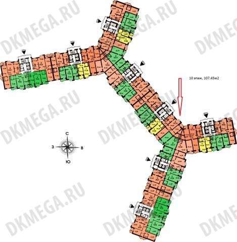 Продам трехкомнатную квартиру в Красногорске. Жилая площадь 107 кв.м. Этаж 10. Есть балкон. в Красногорске фото 3