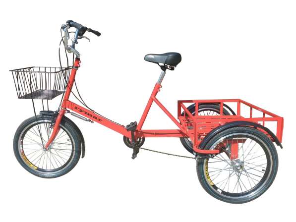 Трехколесный велосипед для взрослых грузовой велорикша в фото 3