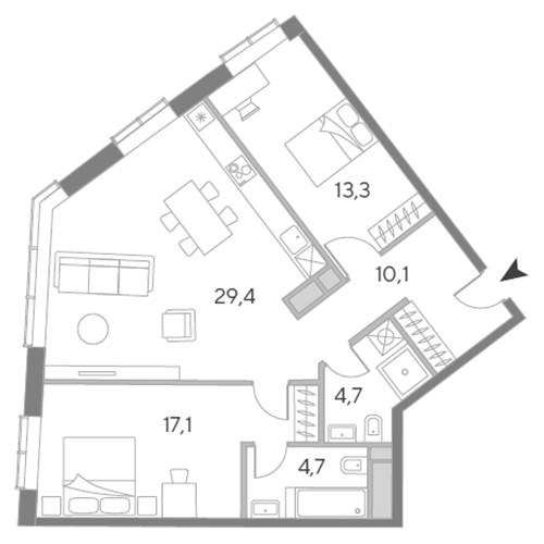 1-2-3к квартиры в Москве и МО (новостройки) в Москве фото 9