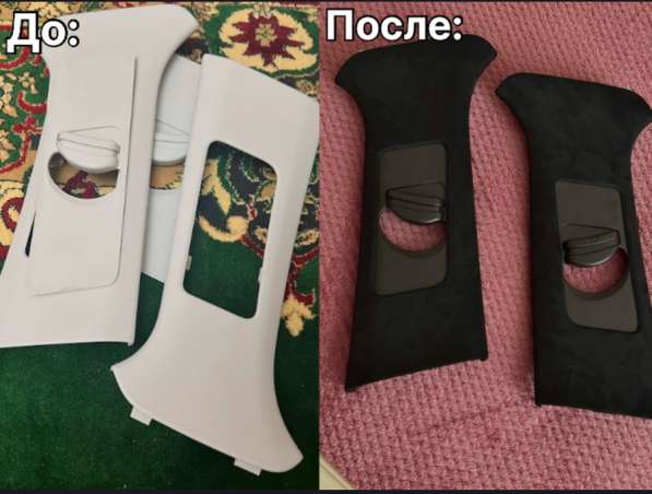 Перетяжка потолка в алькантару на Ваз Лада в Каспийске фото 3