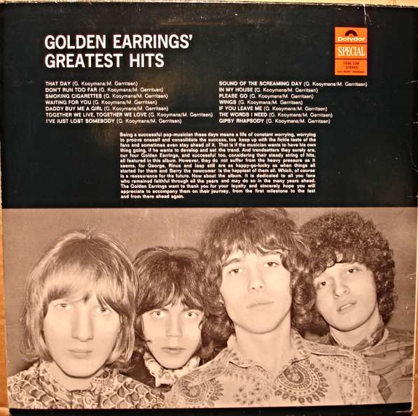 Пластинка Golden Earrings ‎- Golden Earrings' Greatest Hits в Санкт-Петербурге фото 4