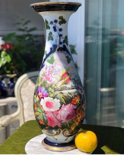 Прекрасная фарфоровая ваза Vieux Paris в Москве фото 3