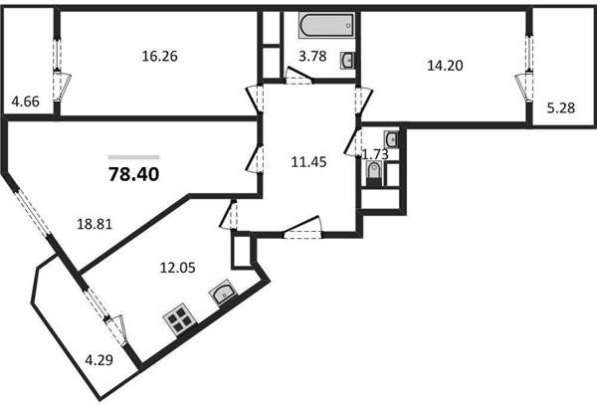 Продам трехкомнатную квартиру в Волгоград.Жилая площадь 78,40 кв.м.Этаж 6. в Волгограде