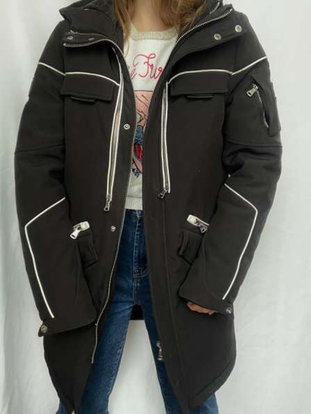 Куртка зимняя чёрная CDL с капюшоном 44 46 размер в Москве фото 7