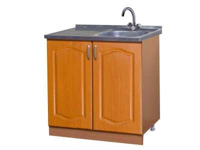 Шкаф под мойку Евромебель ШНМ-80 вишня в Барнауле