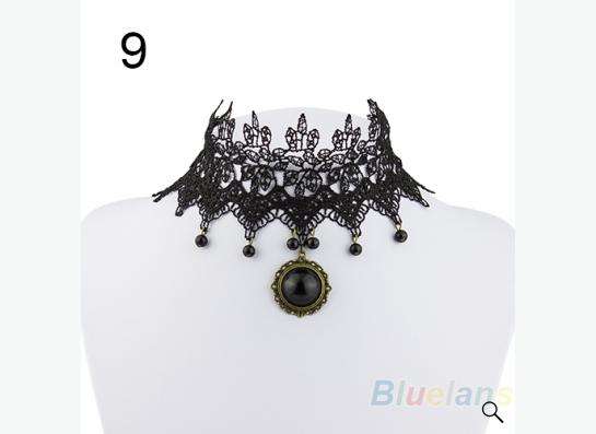 колье из кружева, черного цвета, новое.