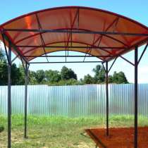 Прочный металлический навес для авто, в Волоколамске