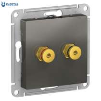 Аудио-розетка двойная, СТАЛЬ, в г.Минск