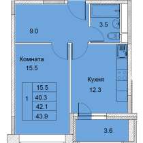 1-к квартира, улица Советская, дом 6, площадь 42,1, этаж 5, в Королёве