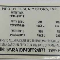 З/ч Тесла. Этикетка (лейба, наклейка) основная c производств, в Москве