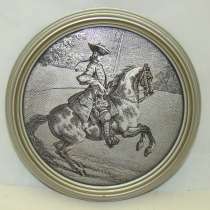 Украшение настенное гравюра Всадник (Q779), в Москве