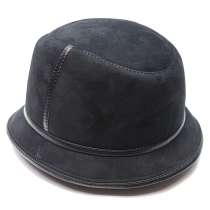 Панама мужская меховая зимняя шляпа (черный), в г.Москва