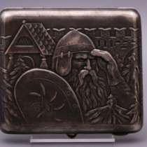 Портсигар "На страже", серебро, в Москве