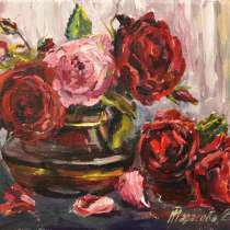 Продается живописная работа "Розы", в Астрахани