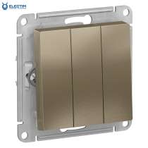 3-клавишный выключатель, сх.1+1+1, 10АХ, механизм, ШАМПАНЬ, в г.Минск