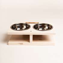 Именная подставка с 2мя мисками, в Москве