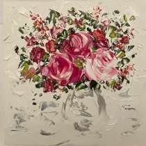 Картина маслом Цветы мастихином, в Москве