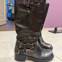 Сапоги демисезонные новые 36 черные, в Москве